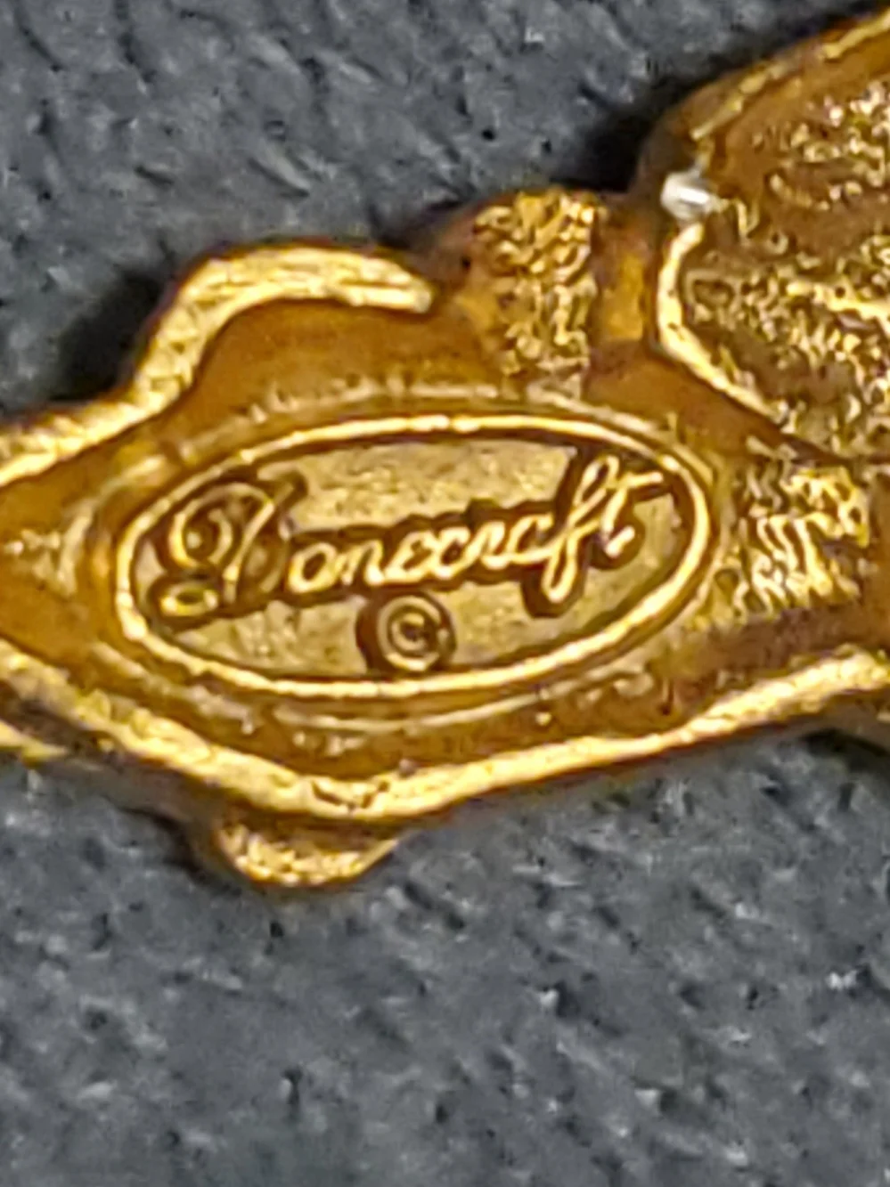 Danecraft Gold & Black Witch Brooch with Orange Accent - Women's Jewelry